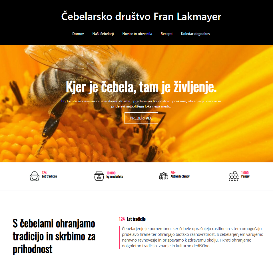 Izdana je nova spletna stran Čebelarskega društva Fran Lakmayer Preddvor :)